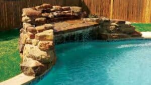 Pool features waterfall grotto